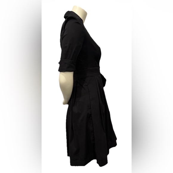 White House Black Market Black Wrap Dress Size 2 - Picture 3 of 11